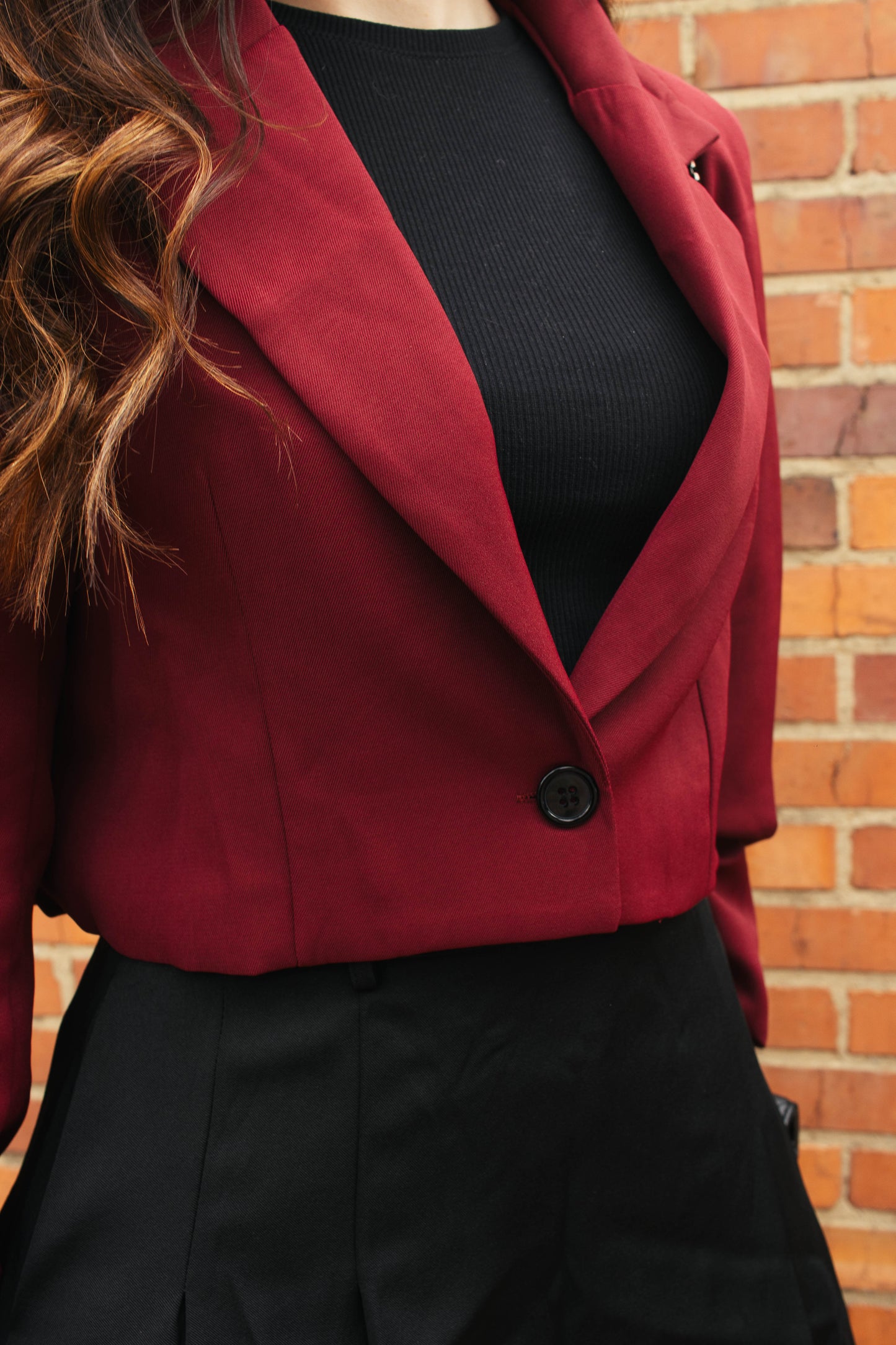 MINI BLAZER BURDEOS